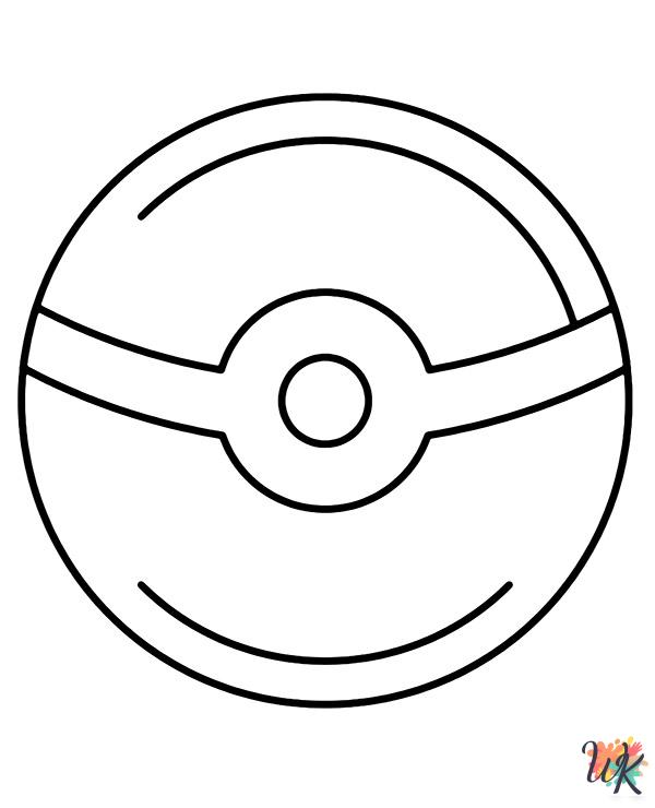 Pokeball coloring pages free printable