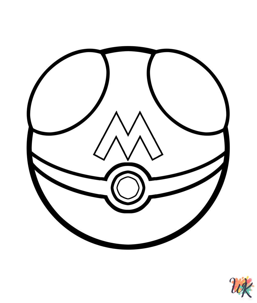 coloring pages for kids Pokeball