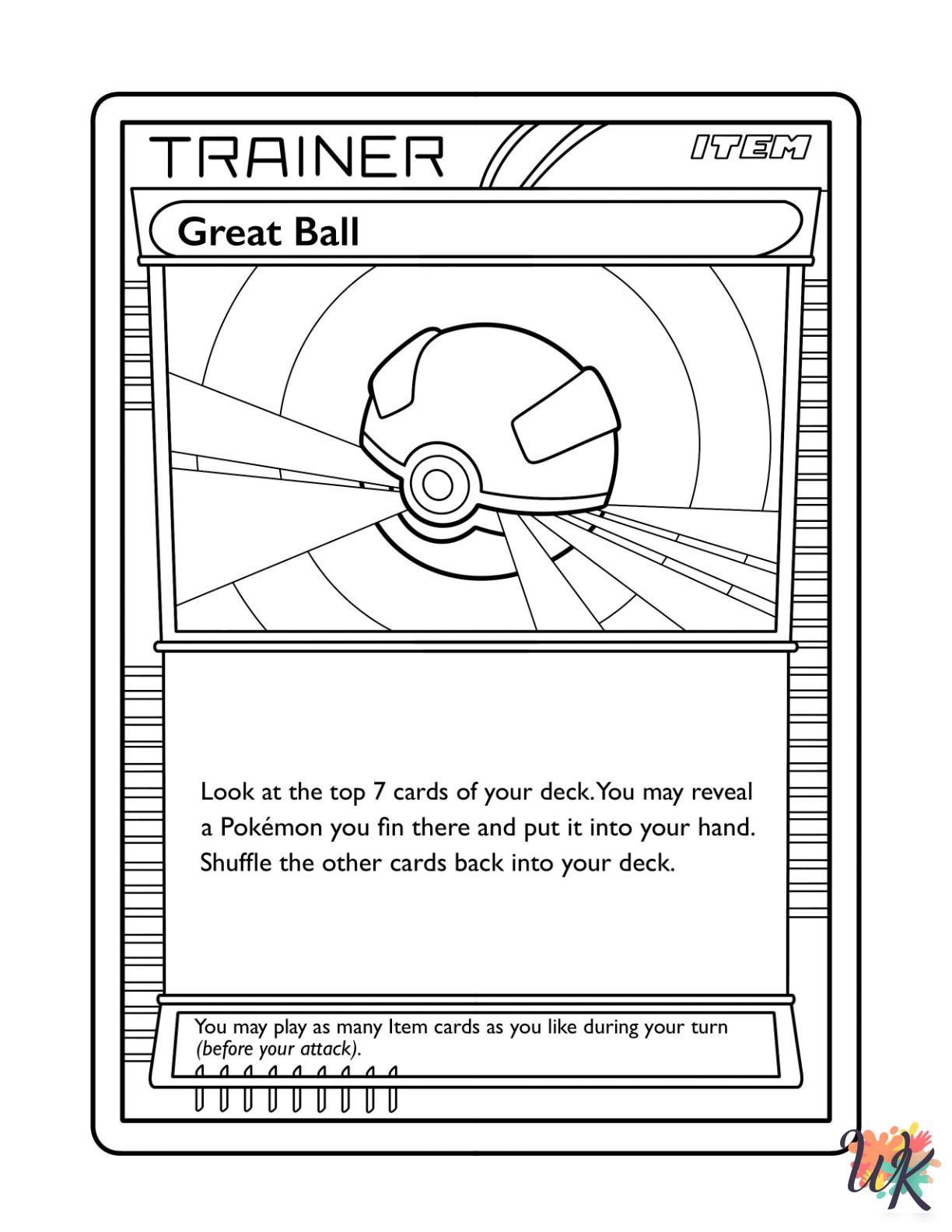 free Pokeball coloring pages pdf