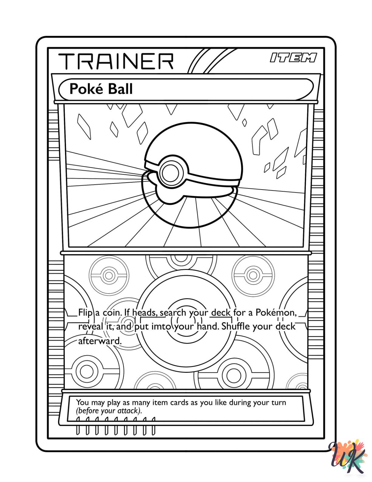 Pokeball coloring pages for adults easy