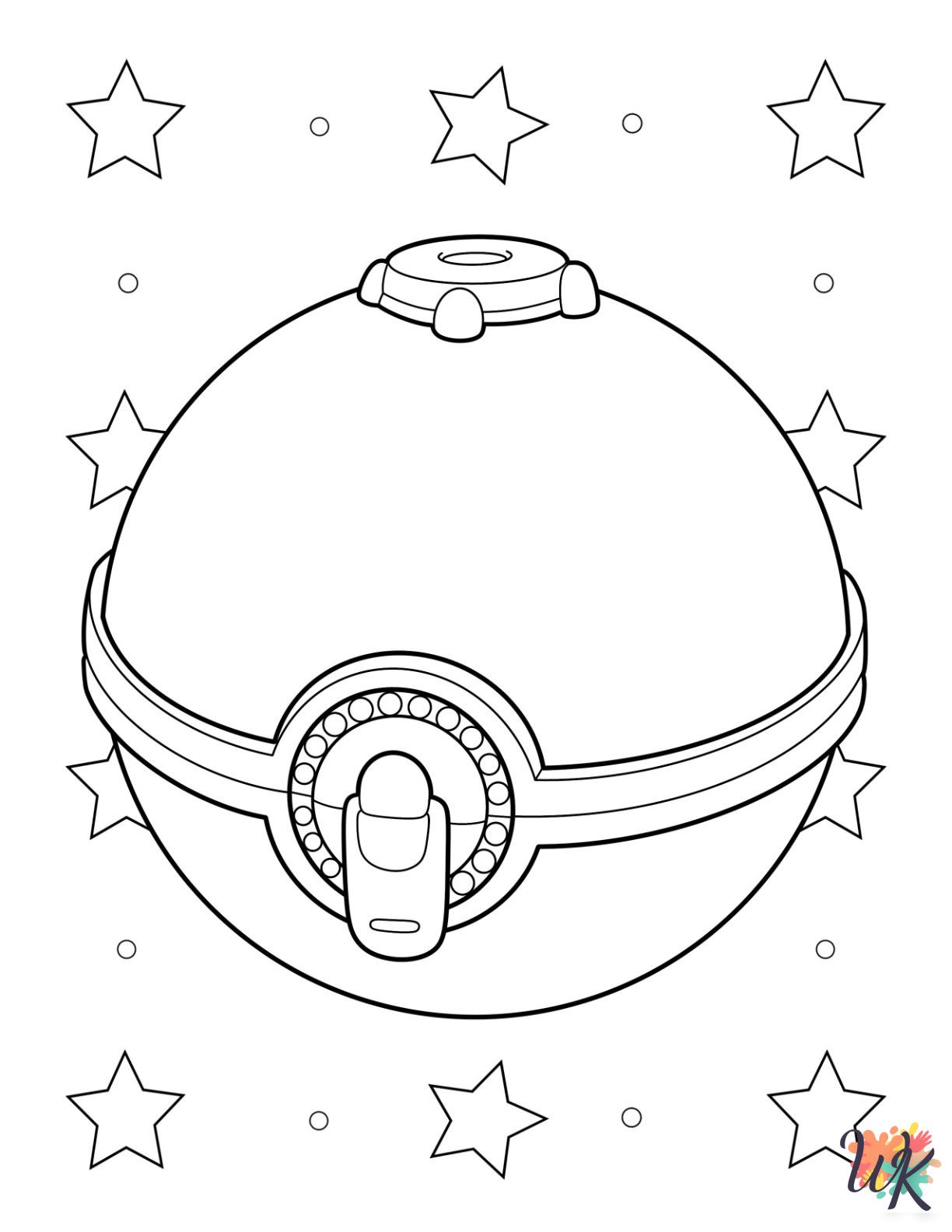 fun Pokeball coloring pages