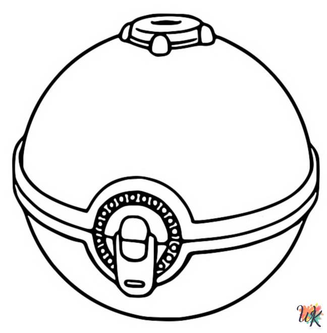 Pokeball coloring pages free
