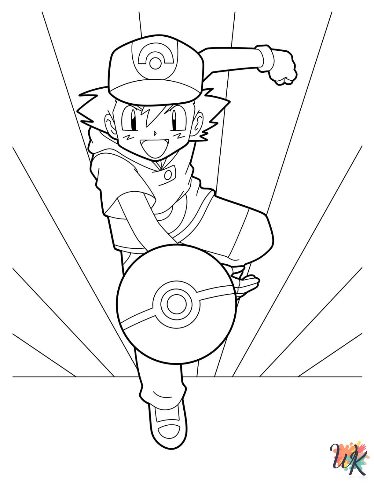 free Pokeball coloring pages pdf