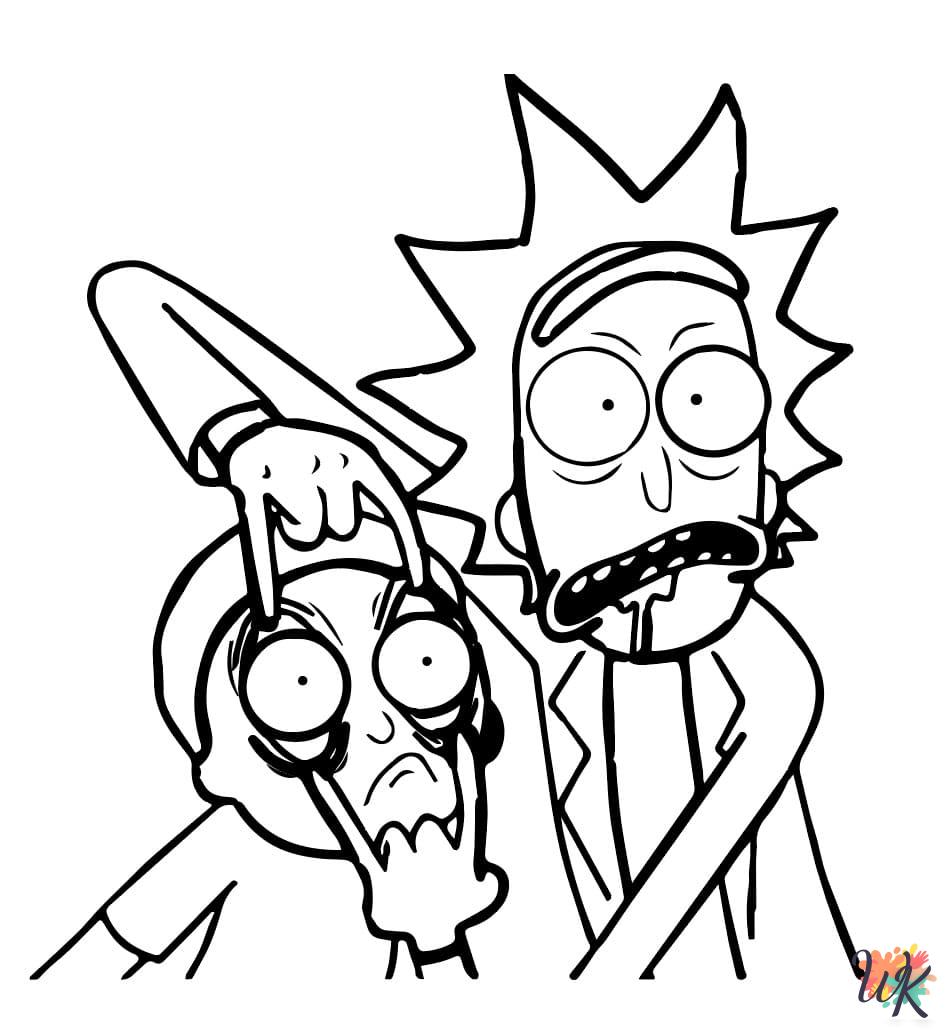 Rick and Morty themed coloring pages