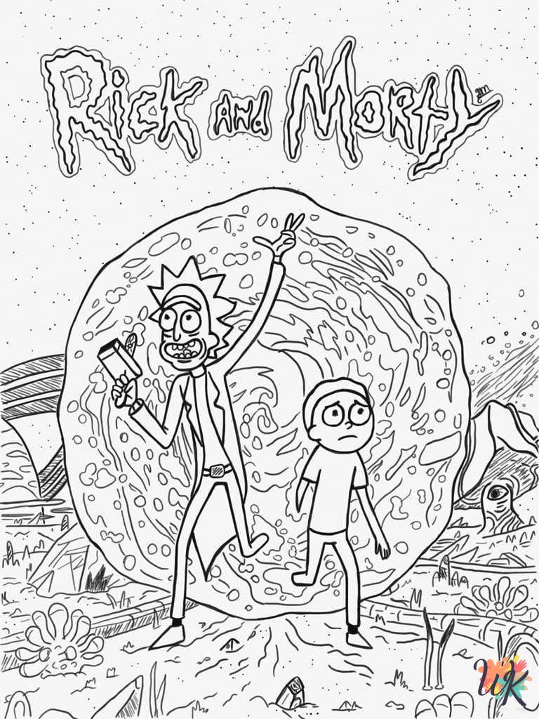 free coloring pages Rick and Morty