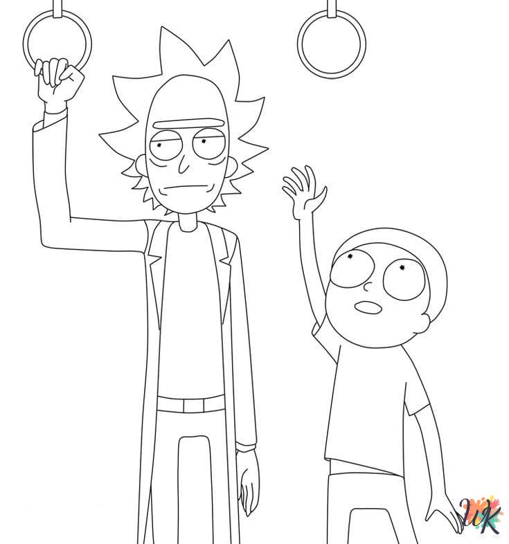 Rick and Morty cards coloring pages