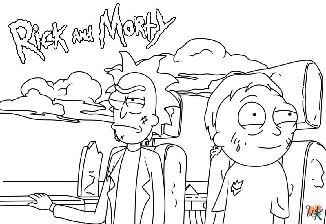 preschool Rick and Morty coloring pages