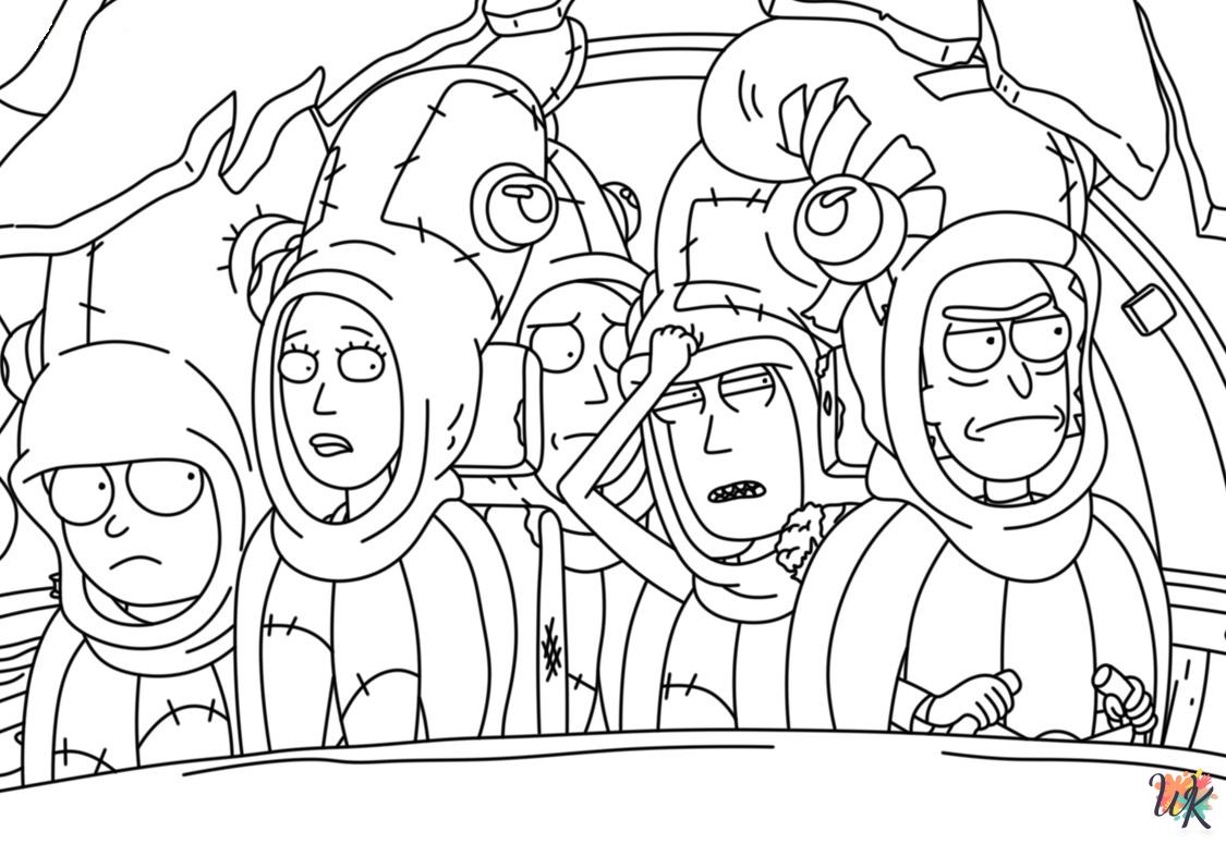 fun Rick and Morty coloring pages