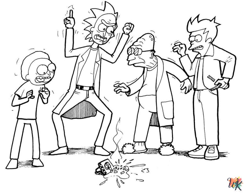 free Rick and Morty coloring pages for kids