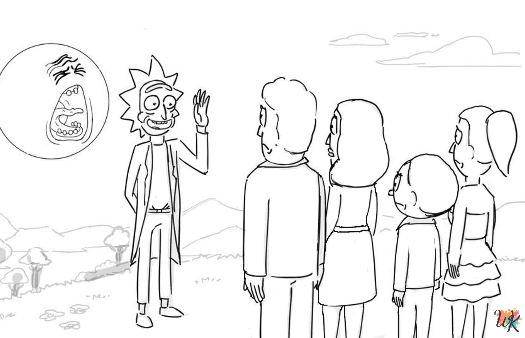 cute coloring pages Rick and Morty