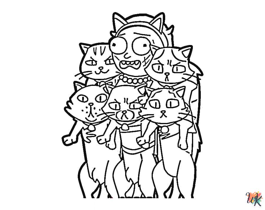 free adult Rick and Morty coloring pages