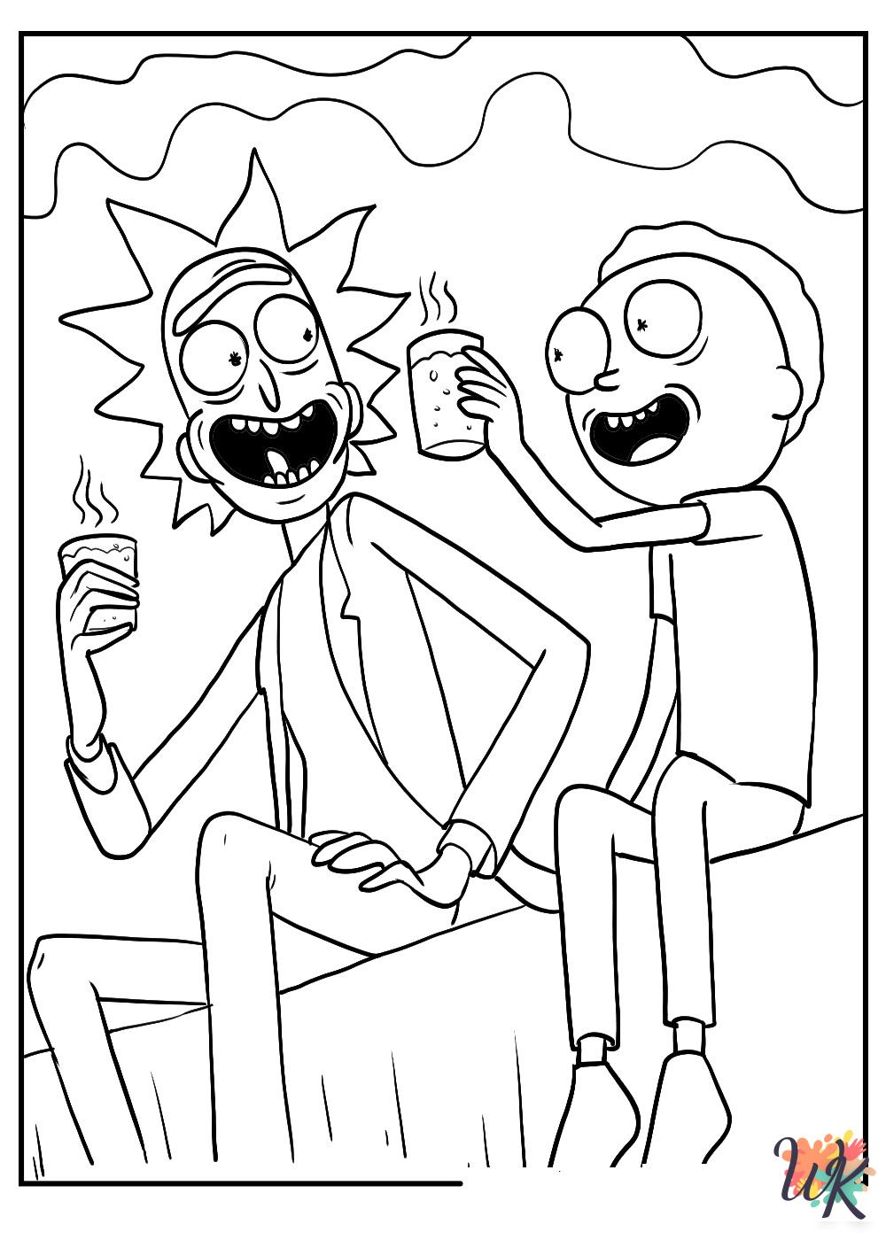 free Rick and Morty coloring pages