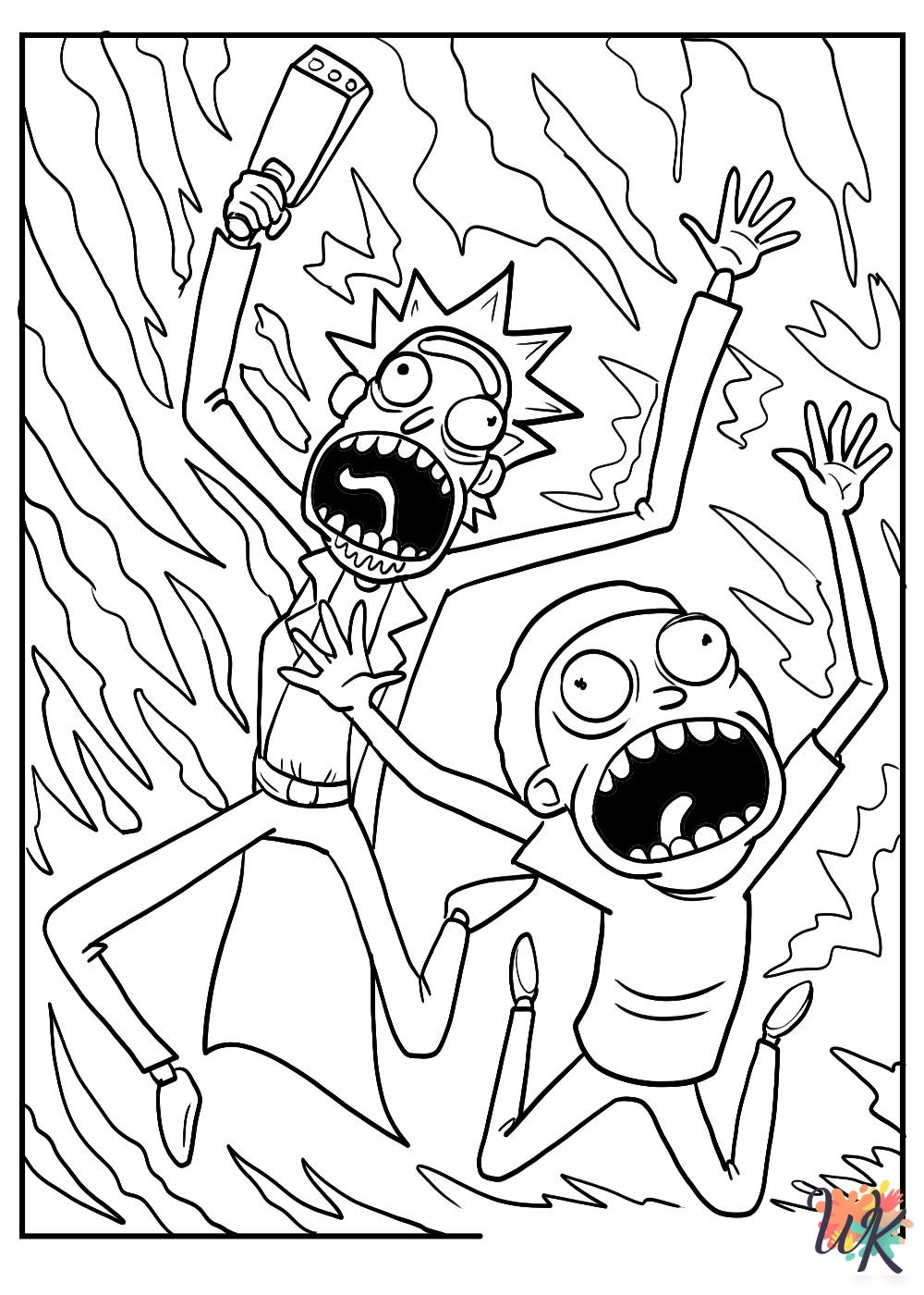 Rick and Morty ornament coloring pages
