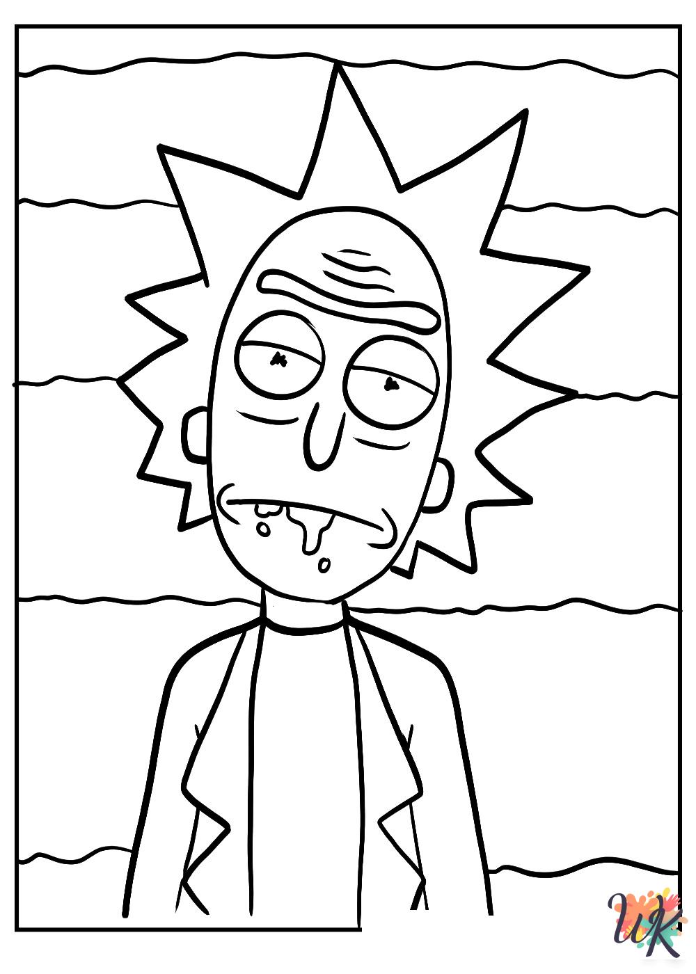 free printable Rick and Morty coloring pages