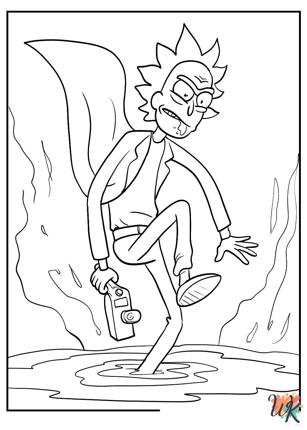 free Rick and Morty coloring pages