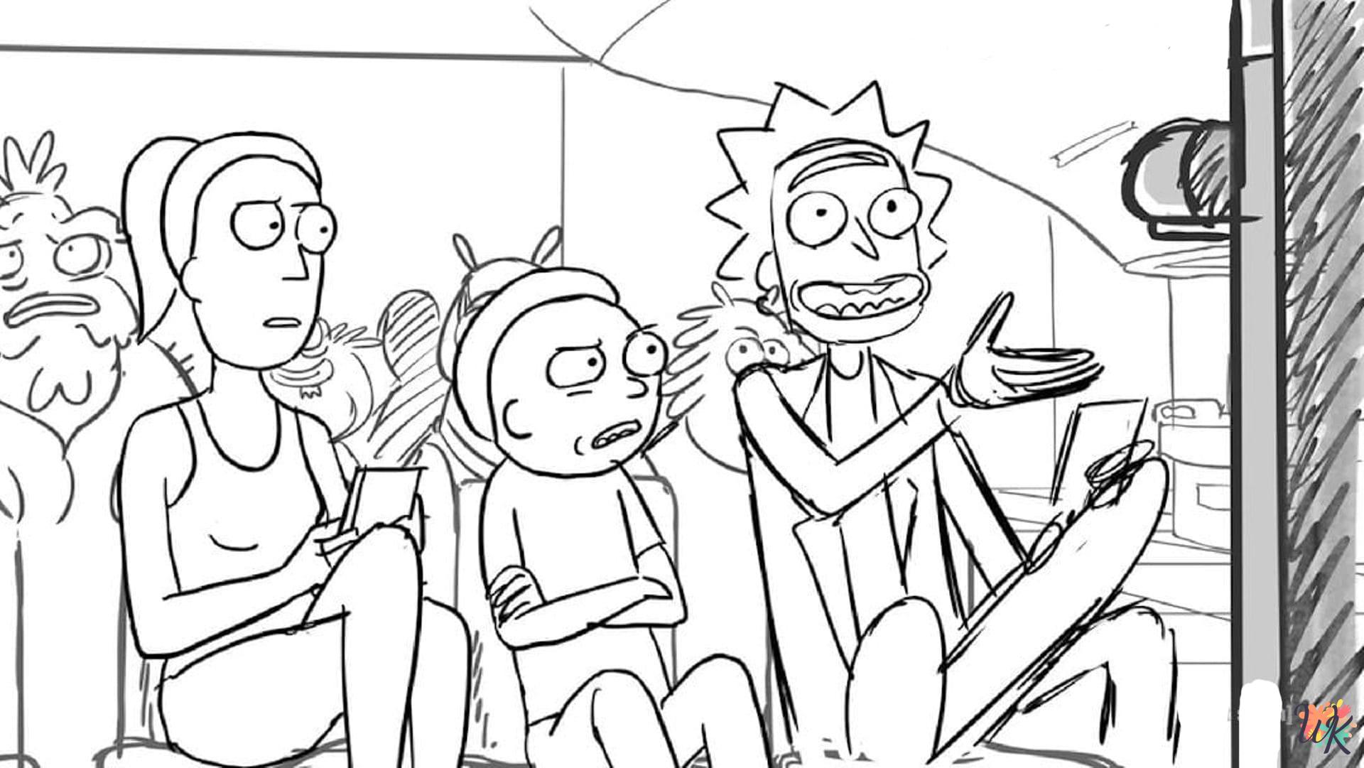adult Rick and Morty coloring pages
