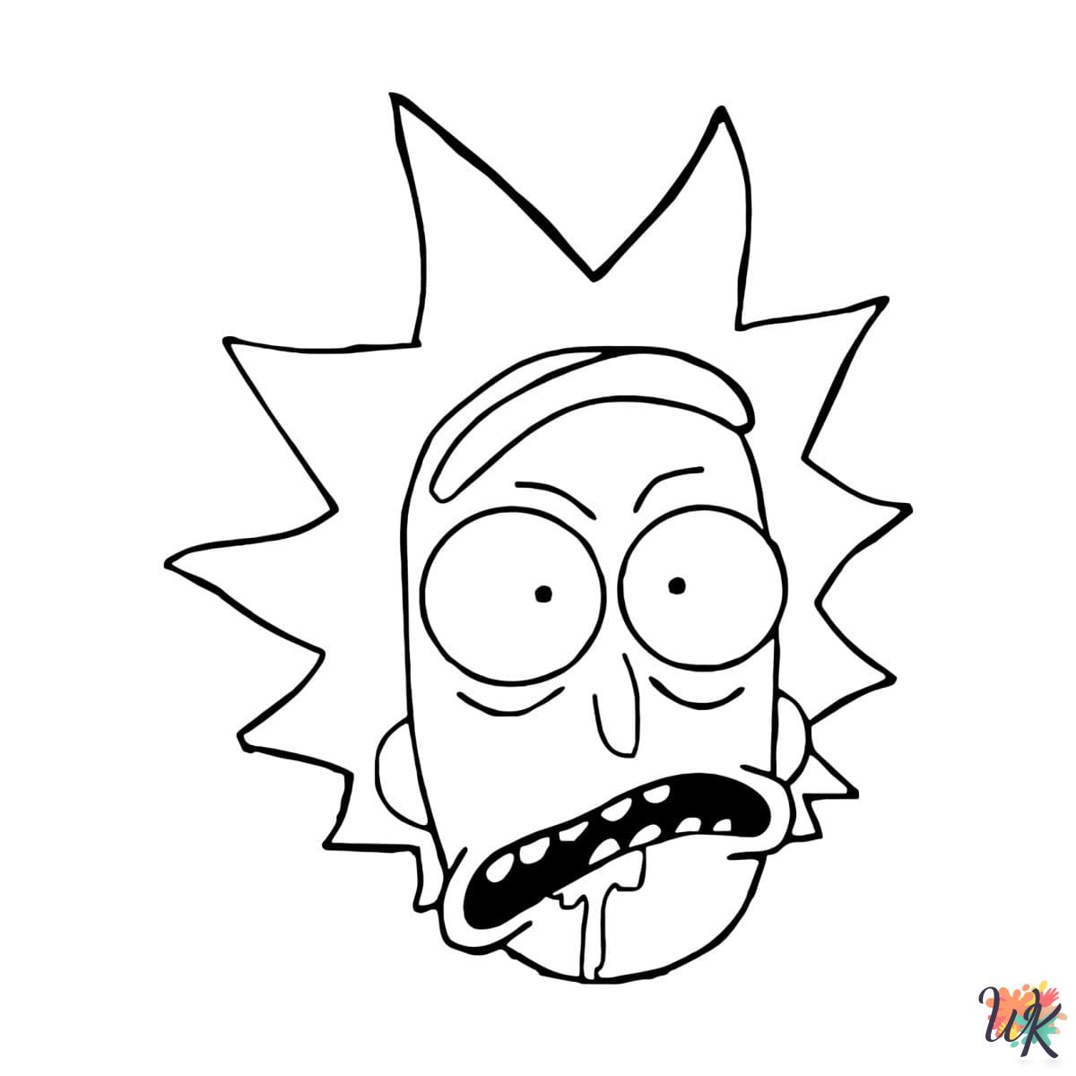 merry Rick and Morty coloring pages 1