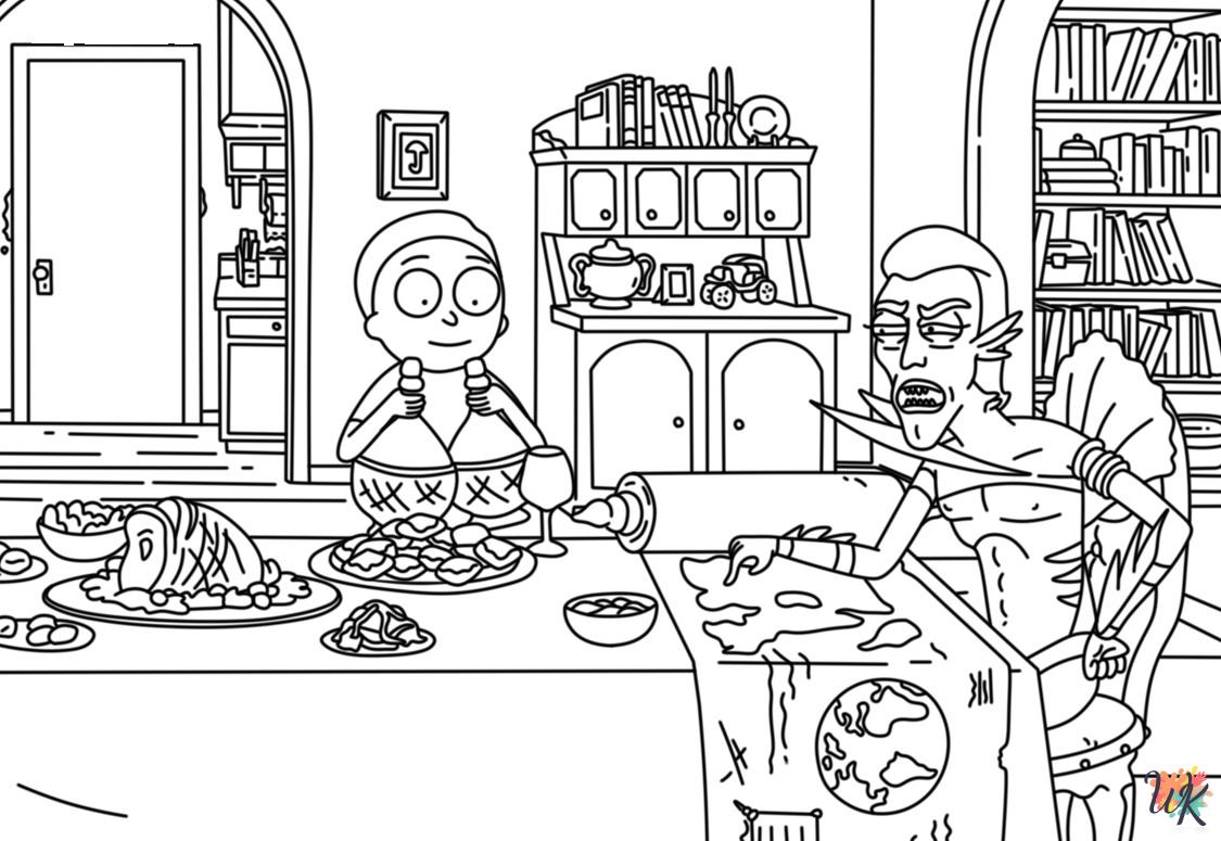 Rick and Morty coloring book pages