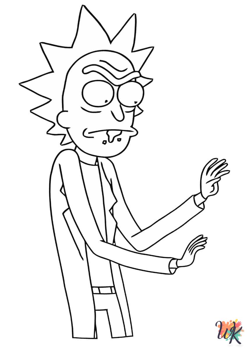 kids Rick and Morty coloring pages