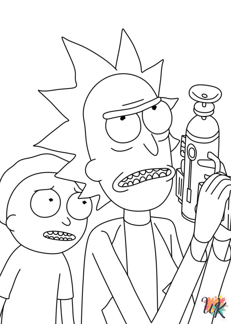 hard Rick and Morty coloring pages