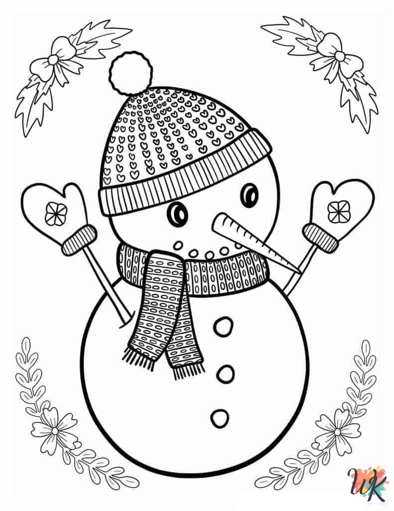 Snowman free coloring pages