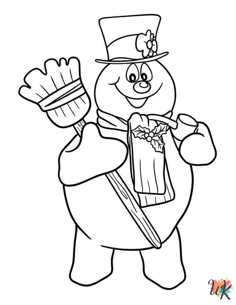 free Snowman coloring pages for kids