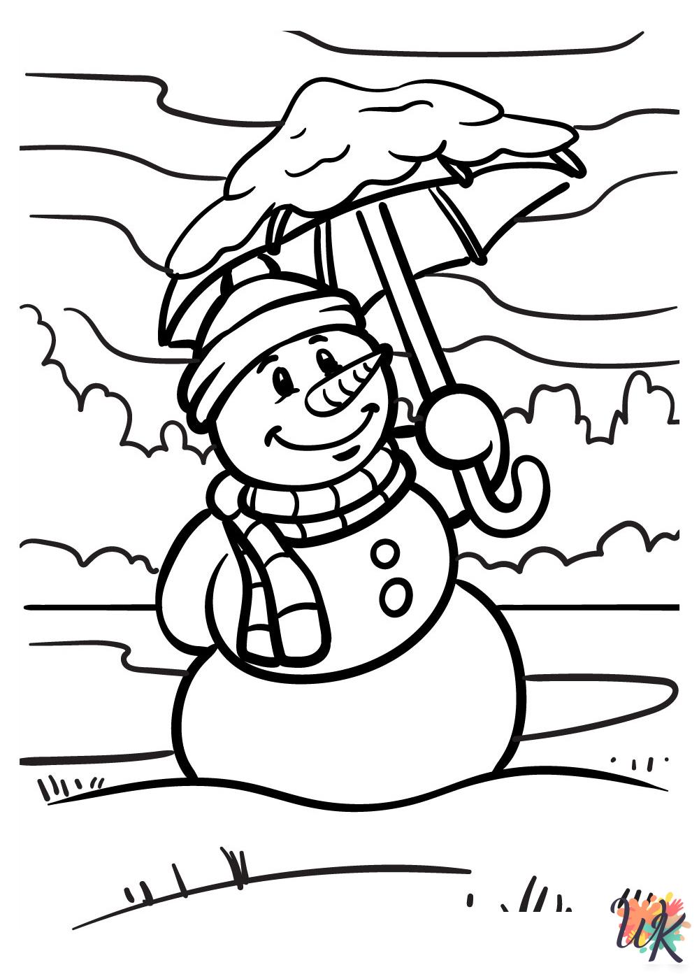 Snowman coloring pages pdf