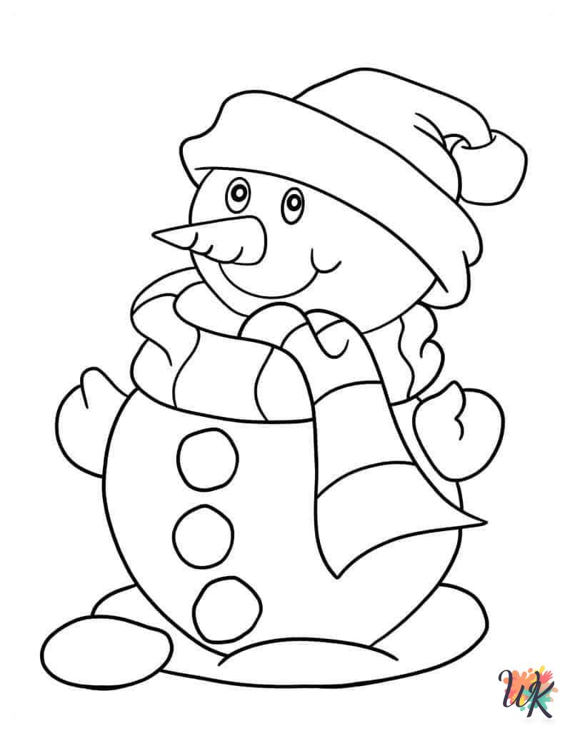 free Snowman coloring pages for adults