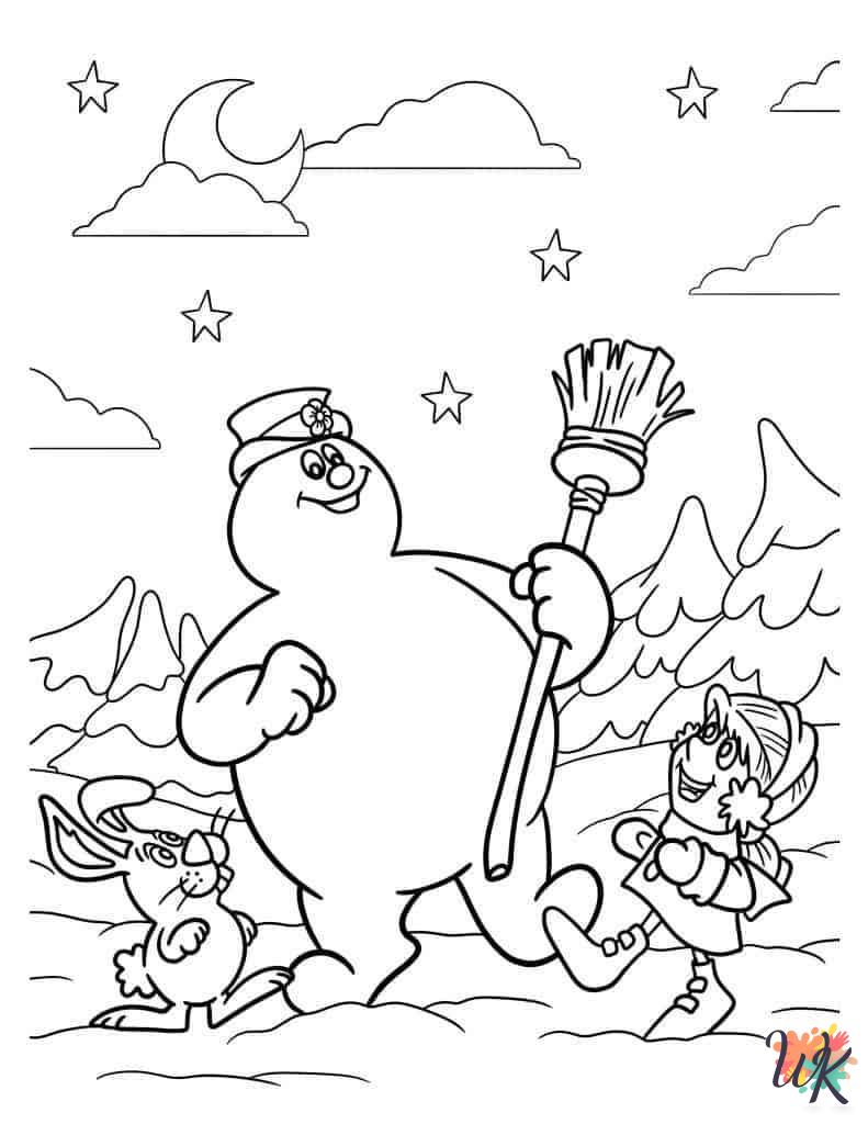free adult Snowman coloring pages