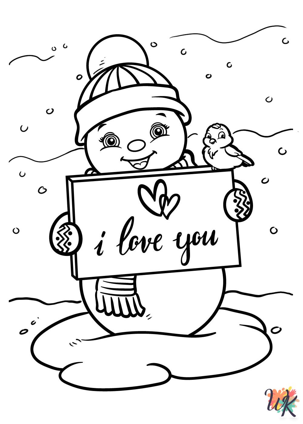 free Snowman coloring pages pdf 1