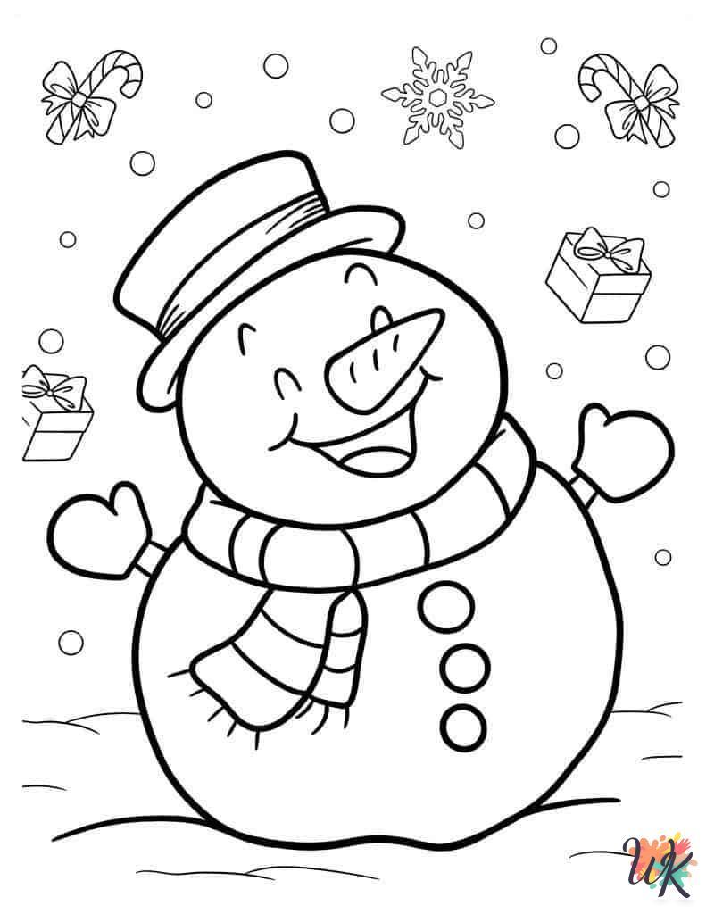 Snowman ornament coloring pages