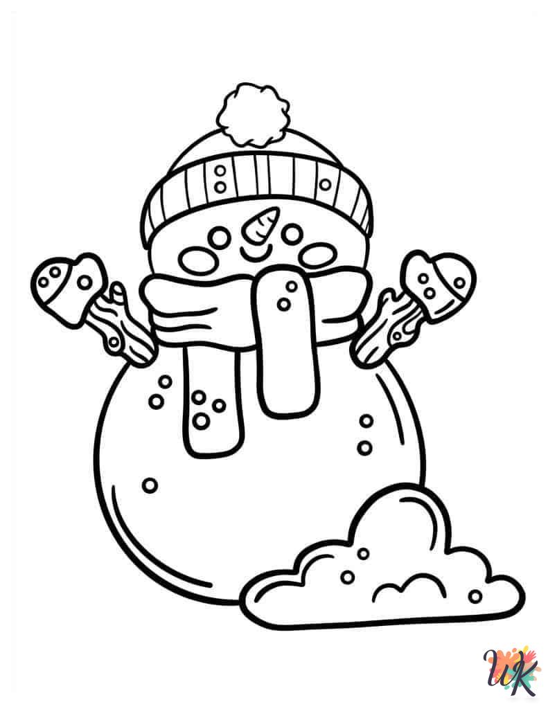 Snowman coloring pages printable free