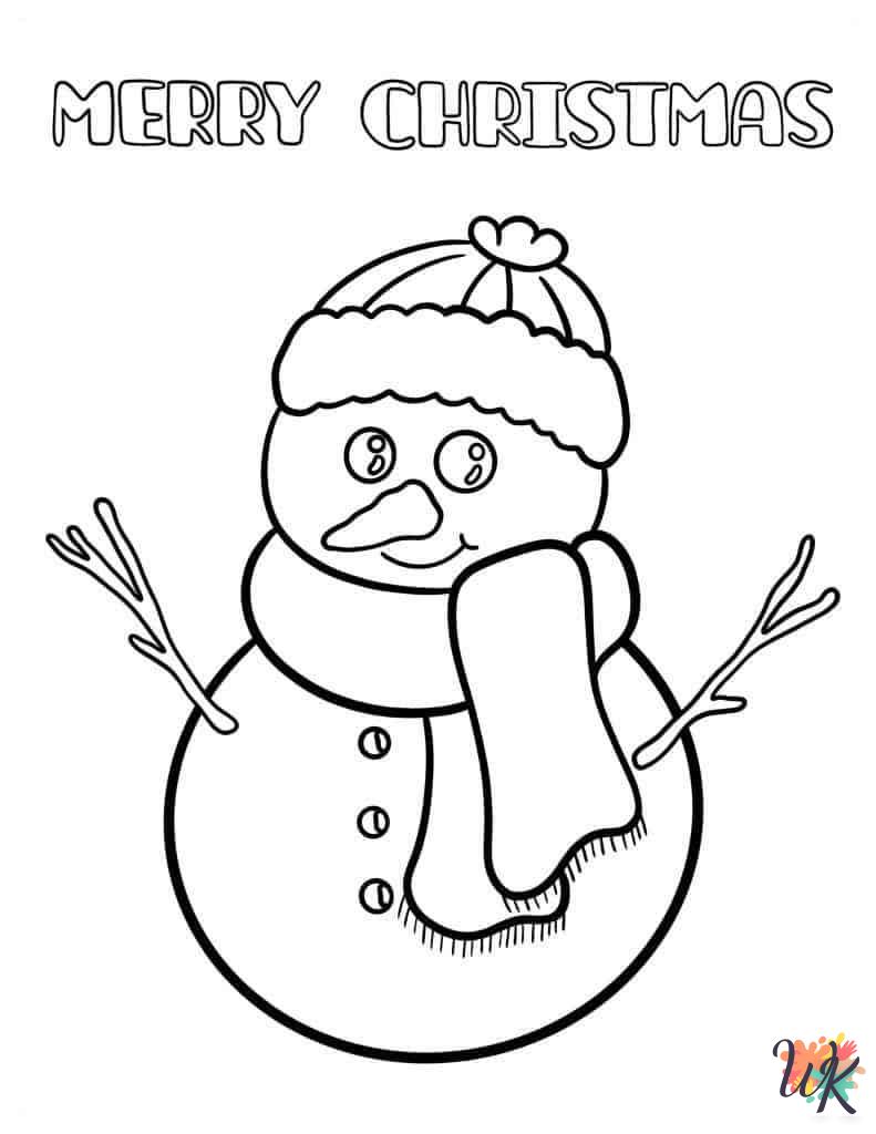 vintage Snowman coloring pages