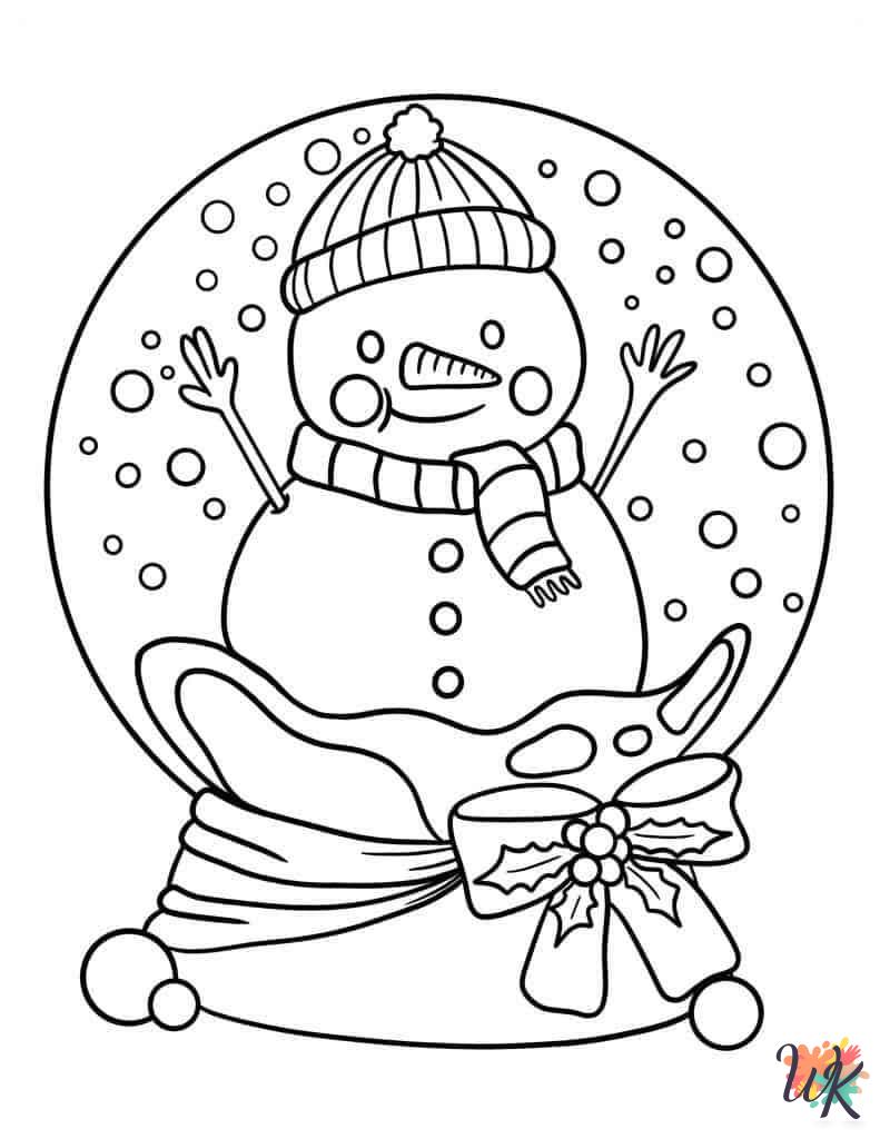 grinch cute Snowman coloring pages