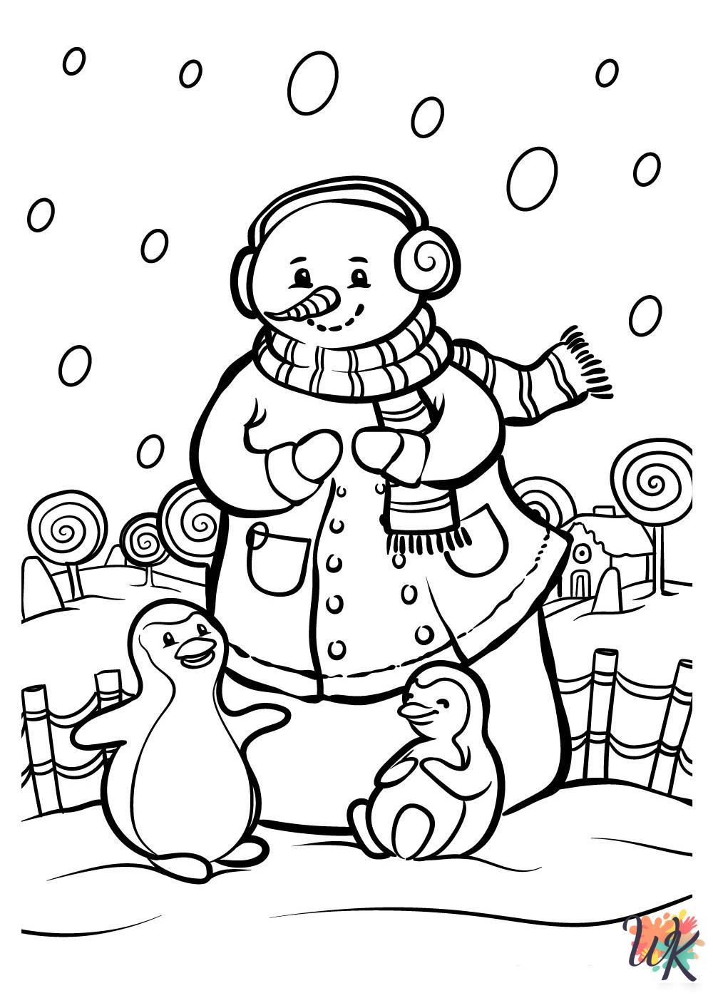 Snowman coloring pages grinch