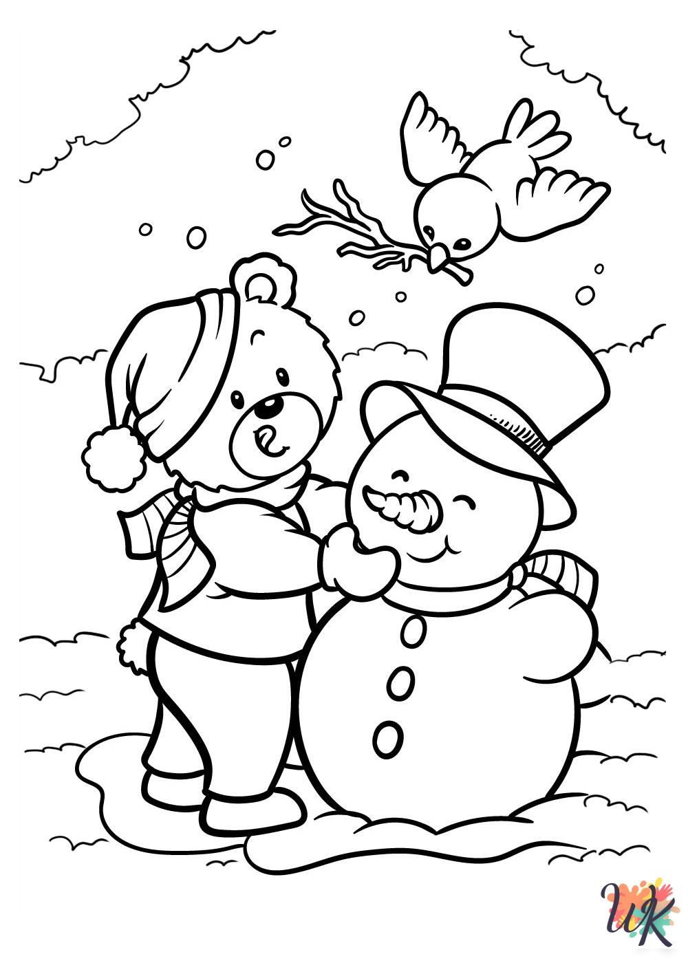 Snowman ornaments coloring pages