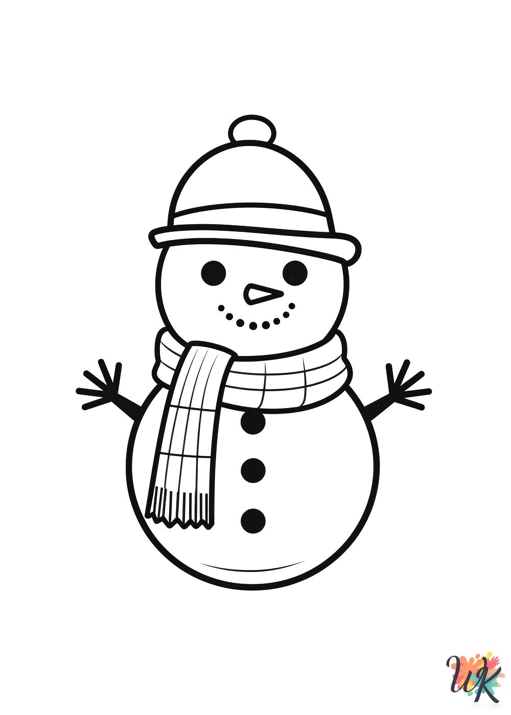 printable Snowman coloring pages