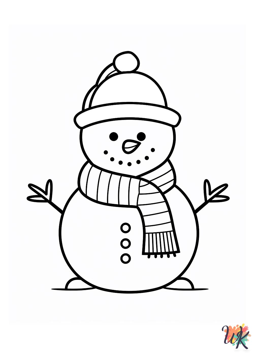 Snowman printable coloring pages
