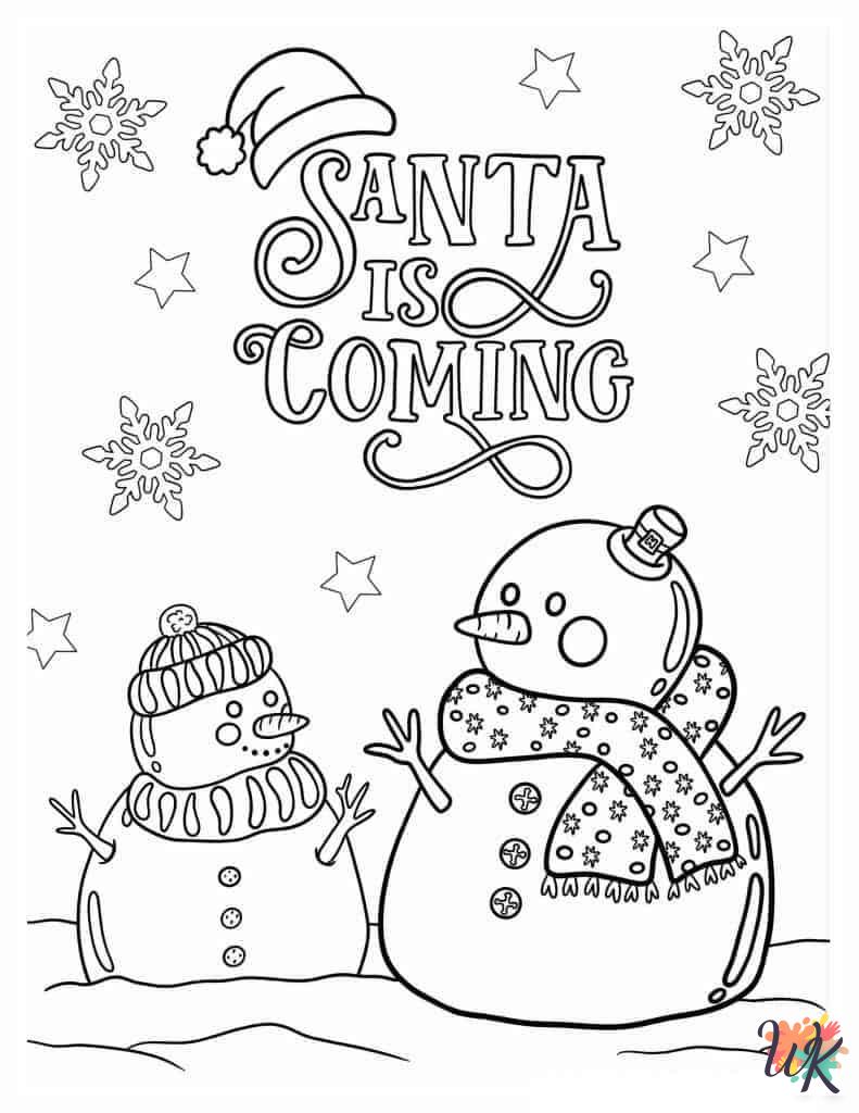detailed Snowman coloring pages