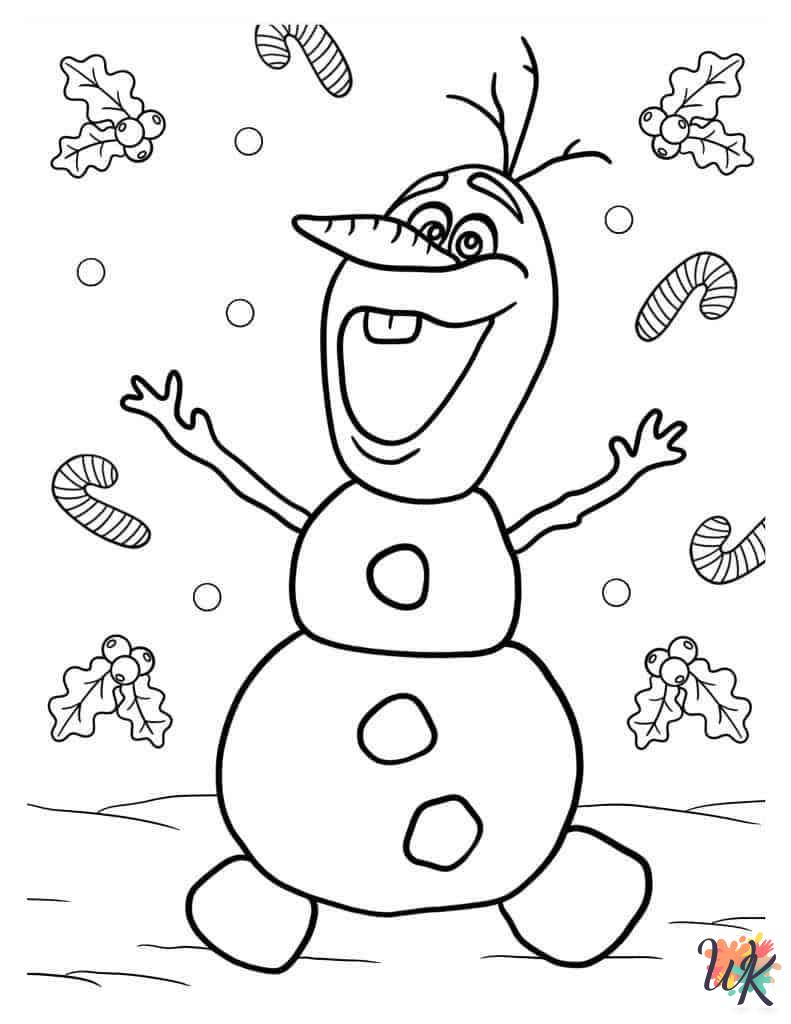 Snowman free coloring pages