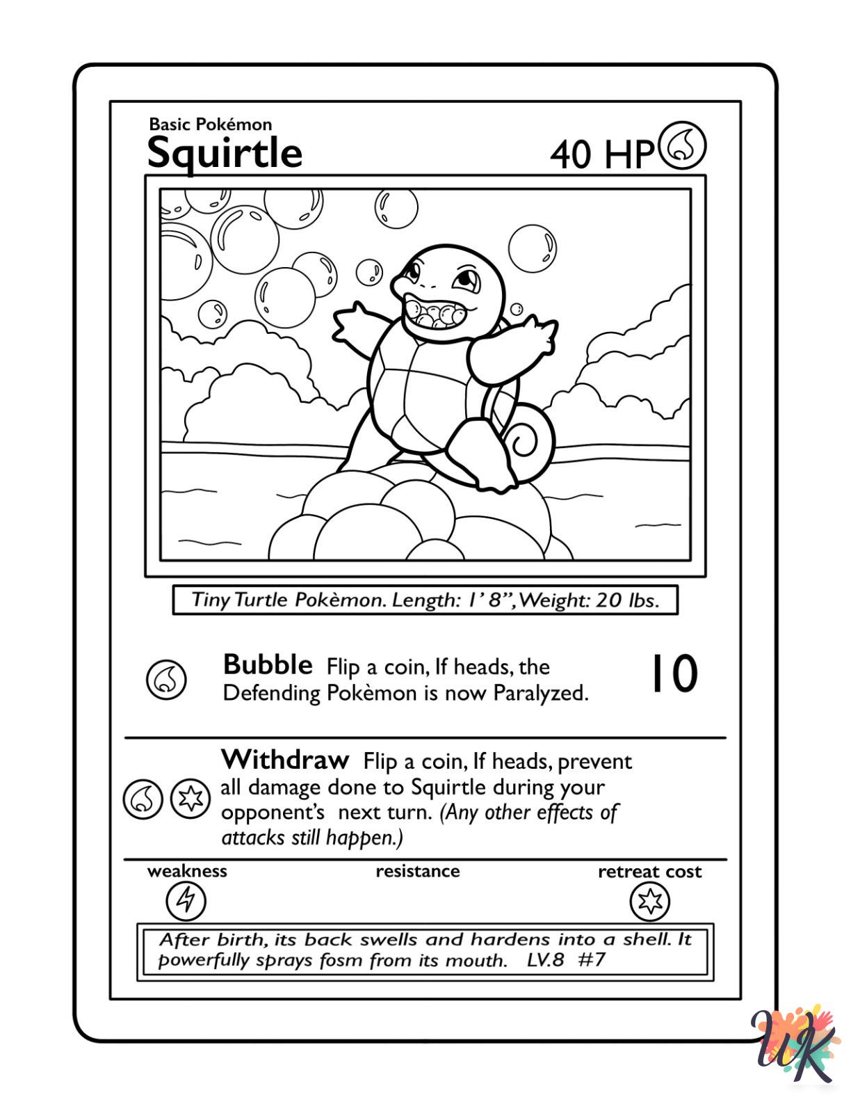 Squirtle coloring book pages