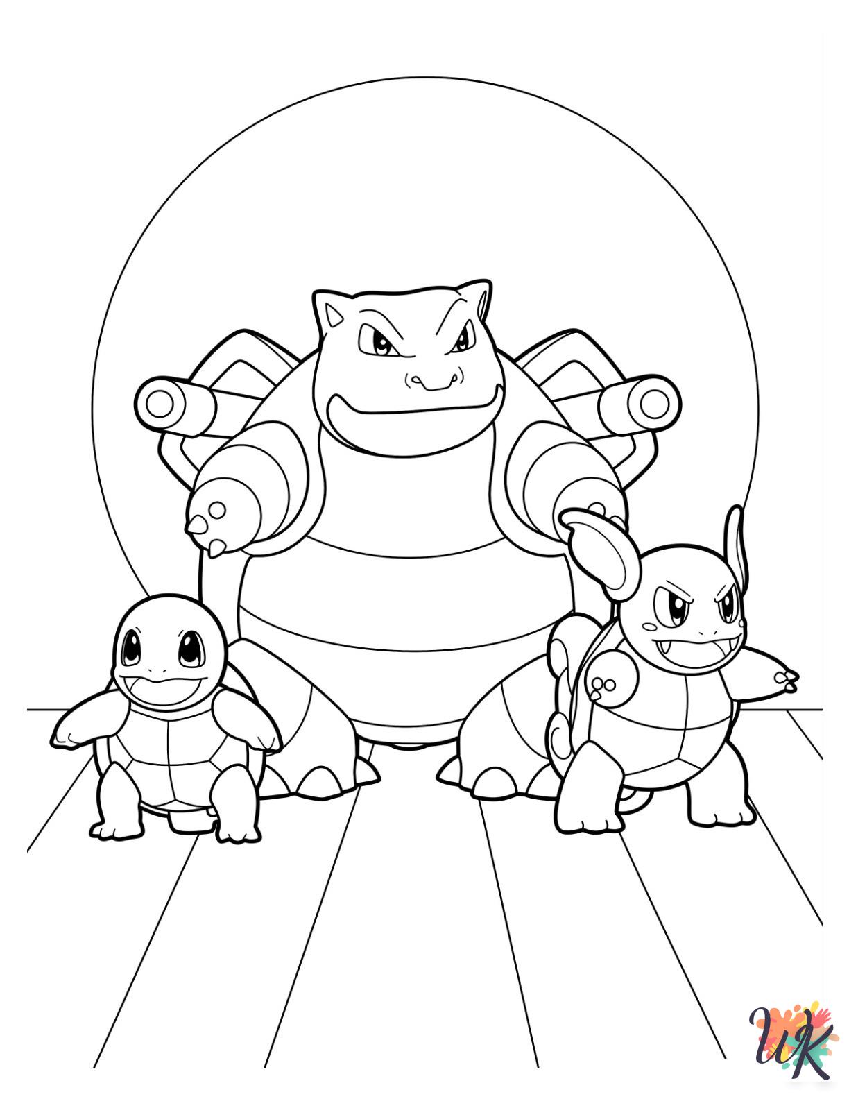 kawaii cute Squirtle coloring pages