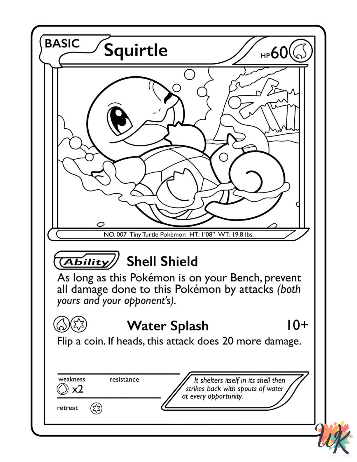 free printable Squirtle coloring pages