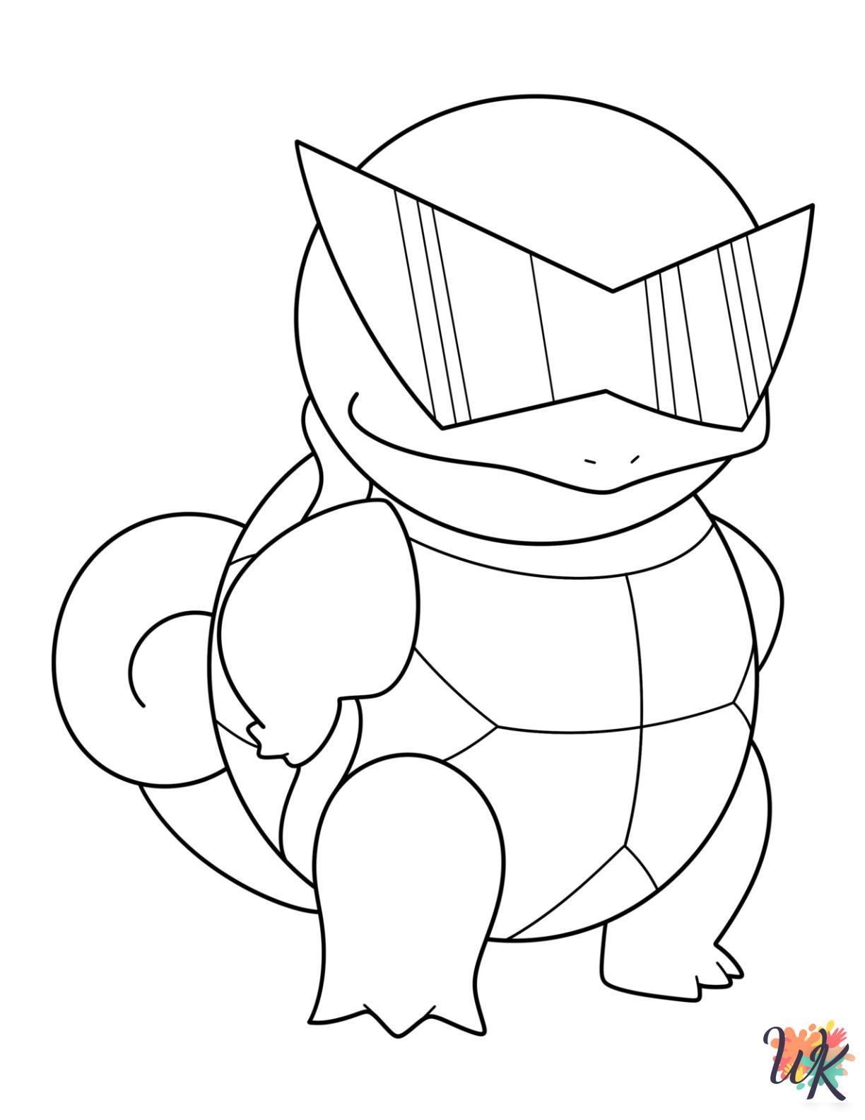 free Squirtle coloring pages for adults