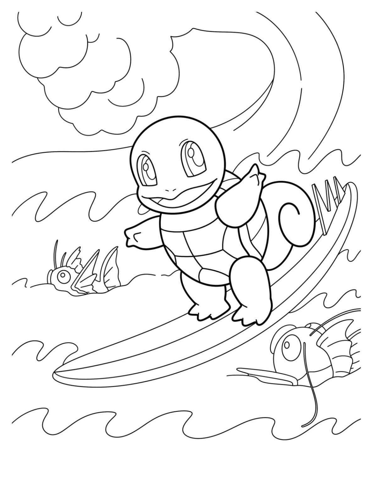 24 Squirtle Coloring Pages