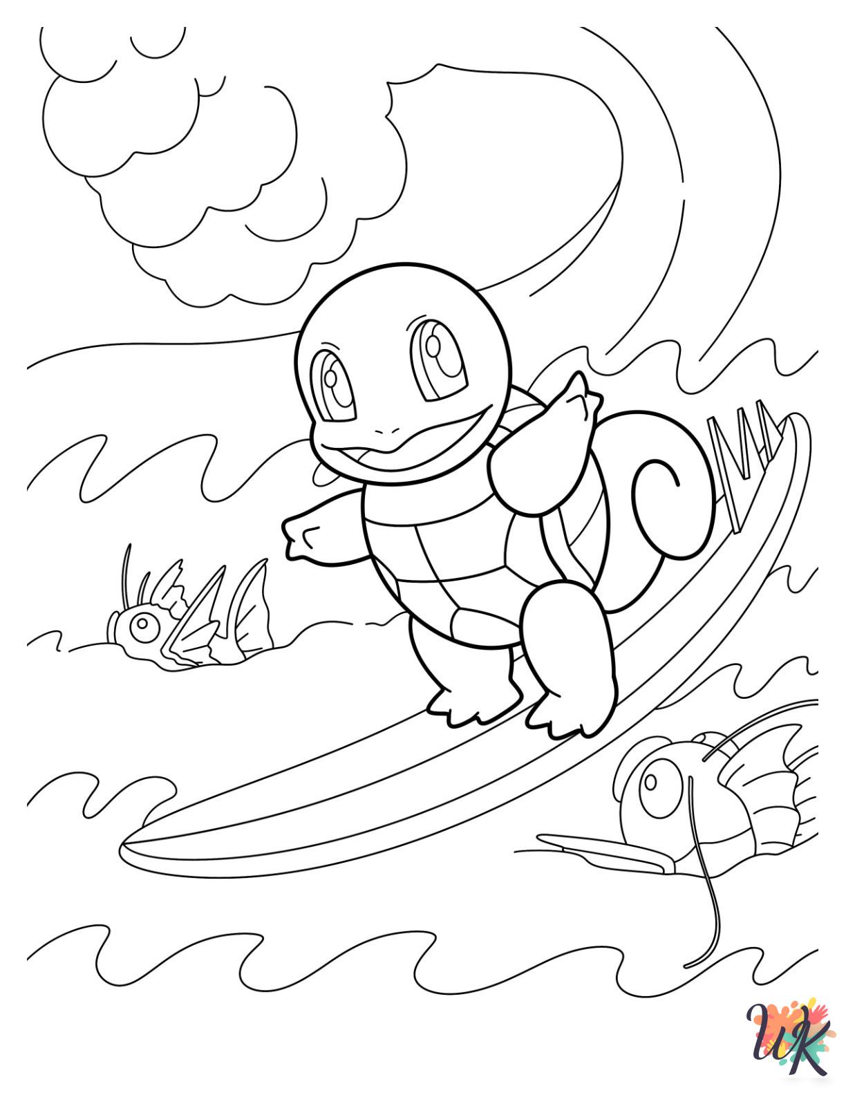 free printable Squirtle coloring pages for adults