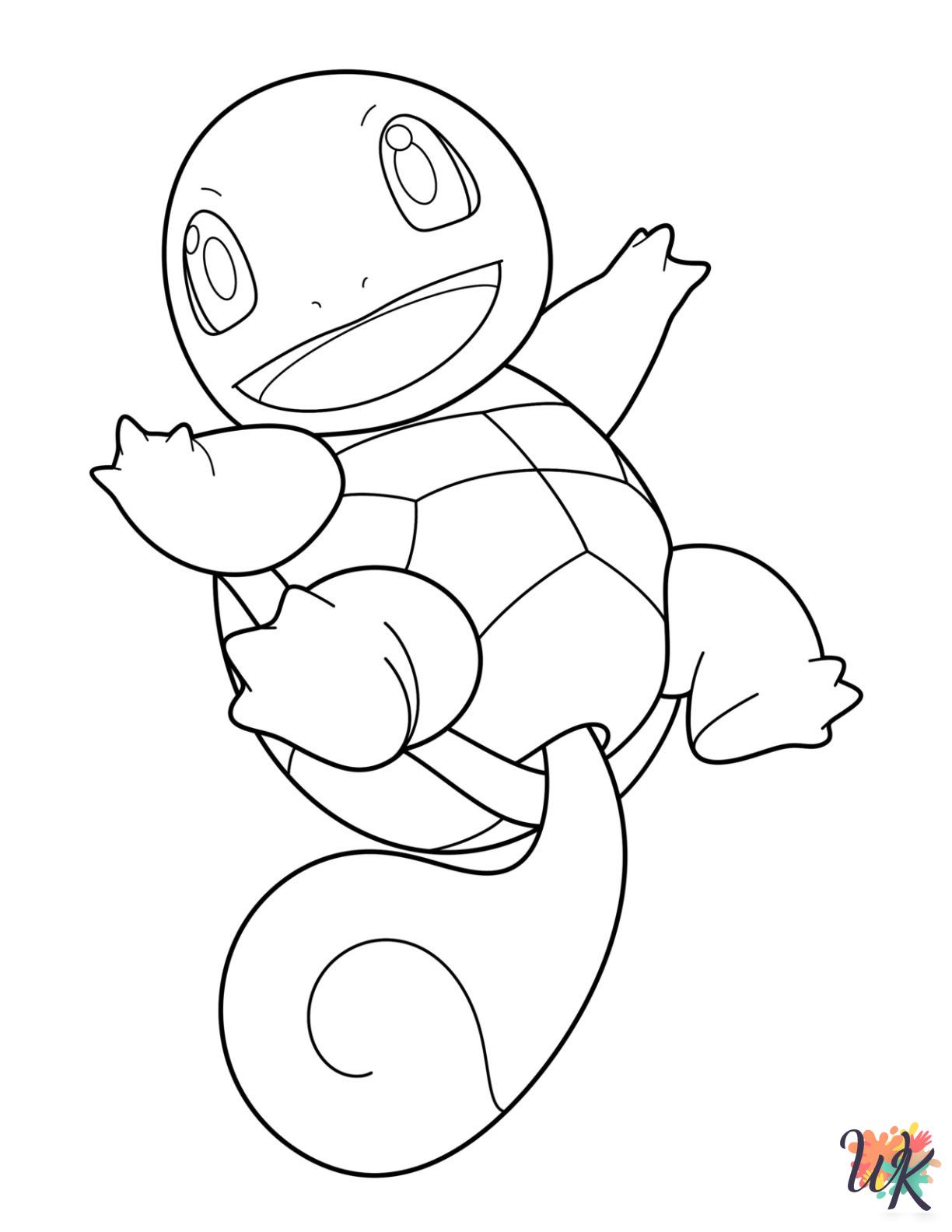 detailed Squirtle coloring pages