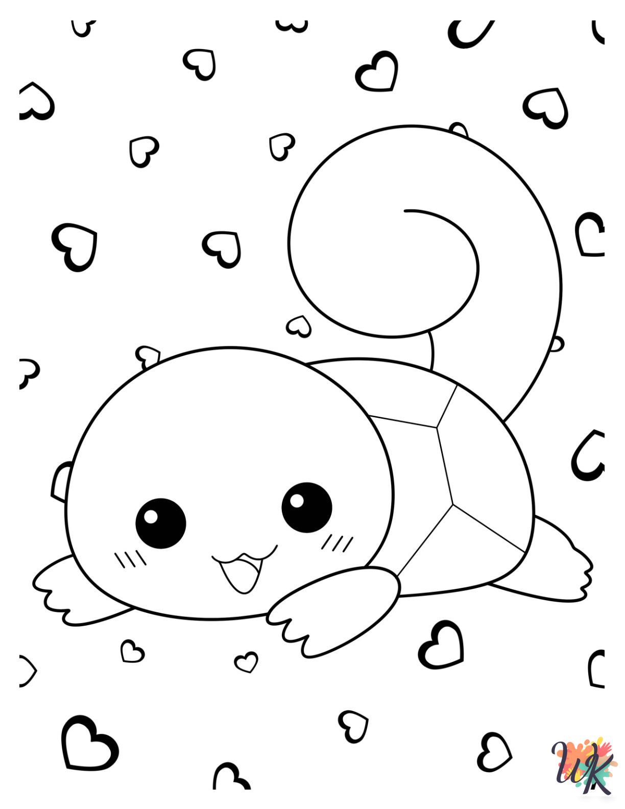 detailed Squirtle coloring pages for adults