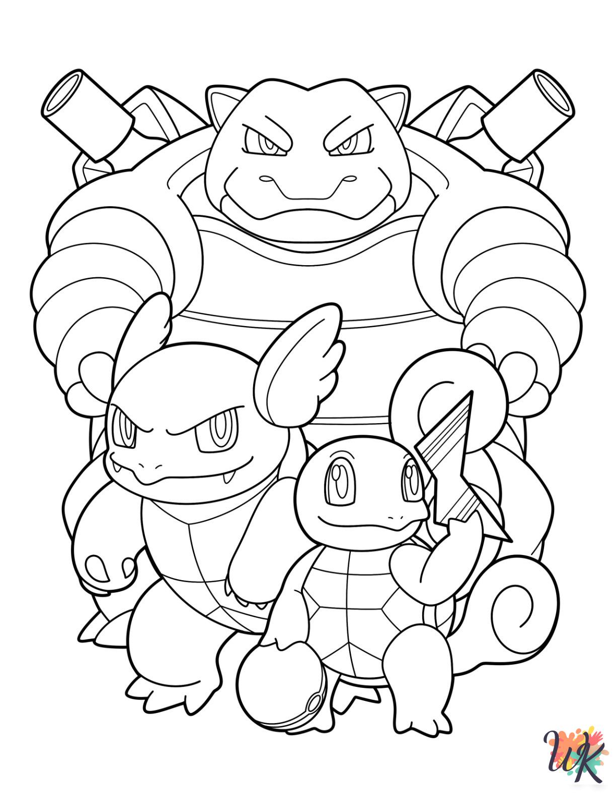 Squirtle free coloring pages
