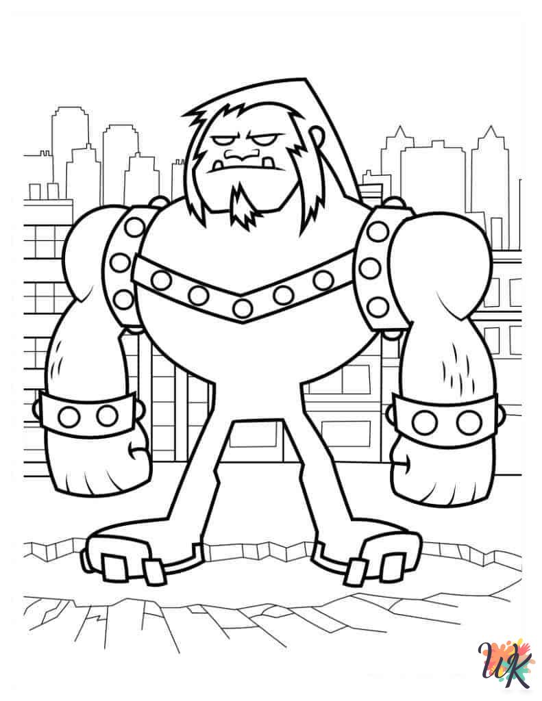 free Teen Titans Go coloring pages for adults